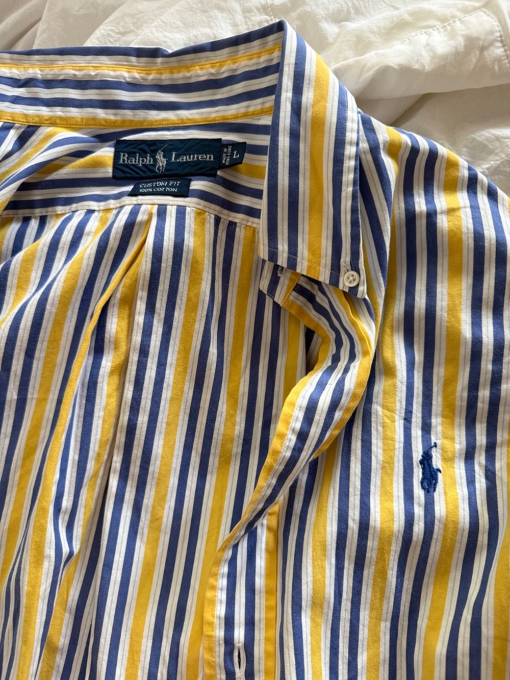 90s Ralph Striped Button Down - Picture 5 of 6